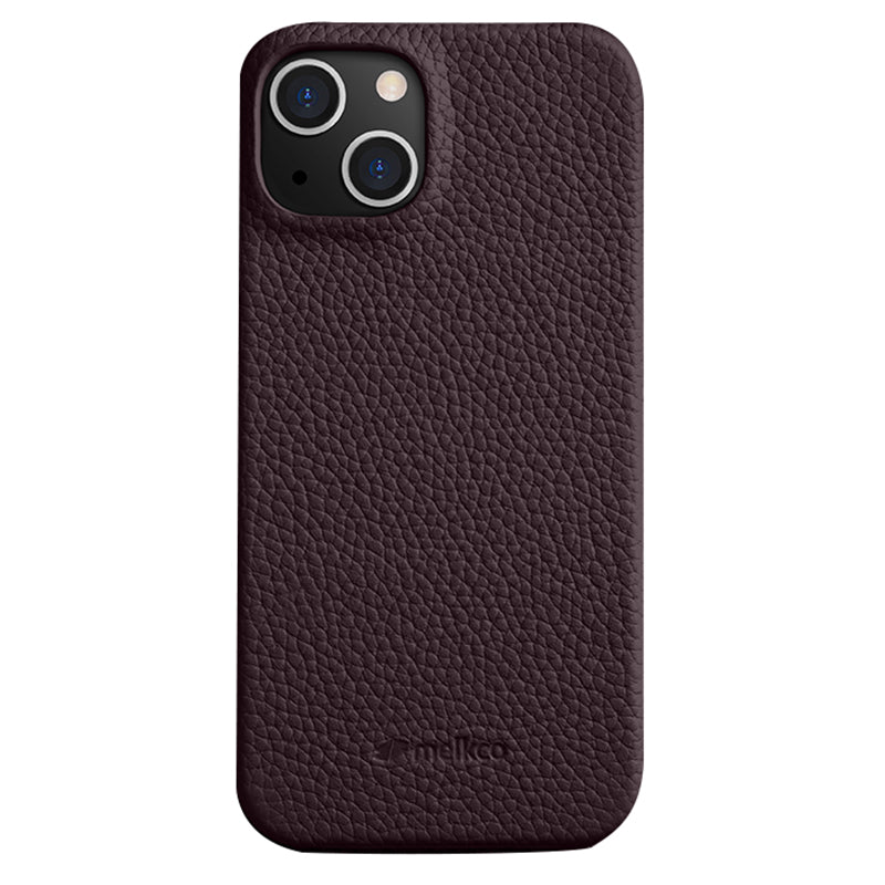 MELKCO For iPhone 14 Plus Anti-drop Cell Phone Case Genuine Cow Leather Coated PC Cover MELKCO For iPhone 14 Plus Anti-drop Cell Phone Case Genuine Cow Leather Coated PC Cover